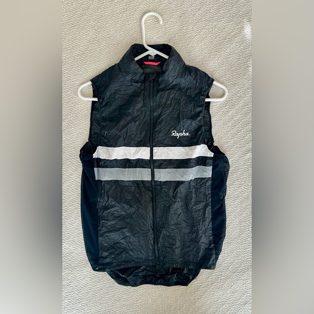 Like New! - Rapha Brevet Vest / Gilet - Black/Light Grey/White - Men’s Medium
